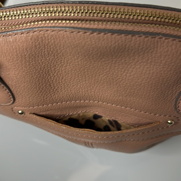 B. Makowsky dusty rose leather double chain strap satchel - Picture 11 of 16